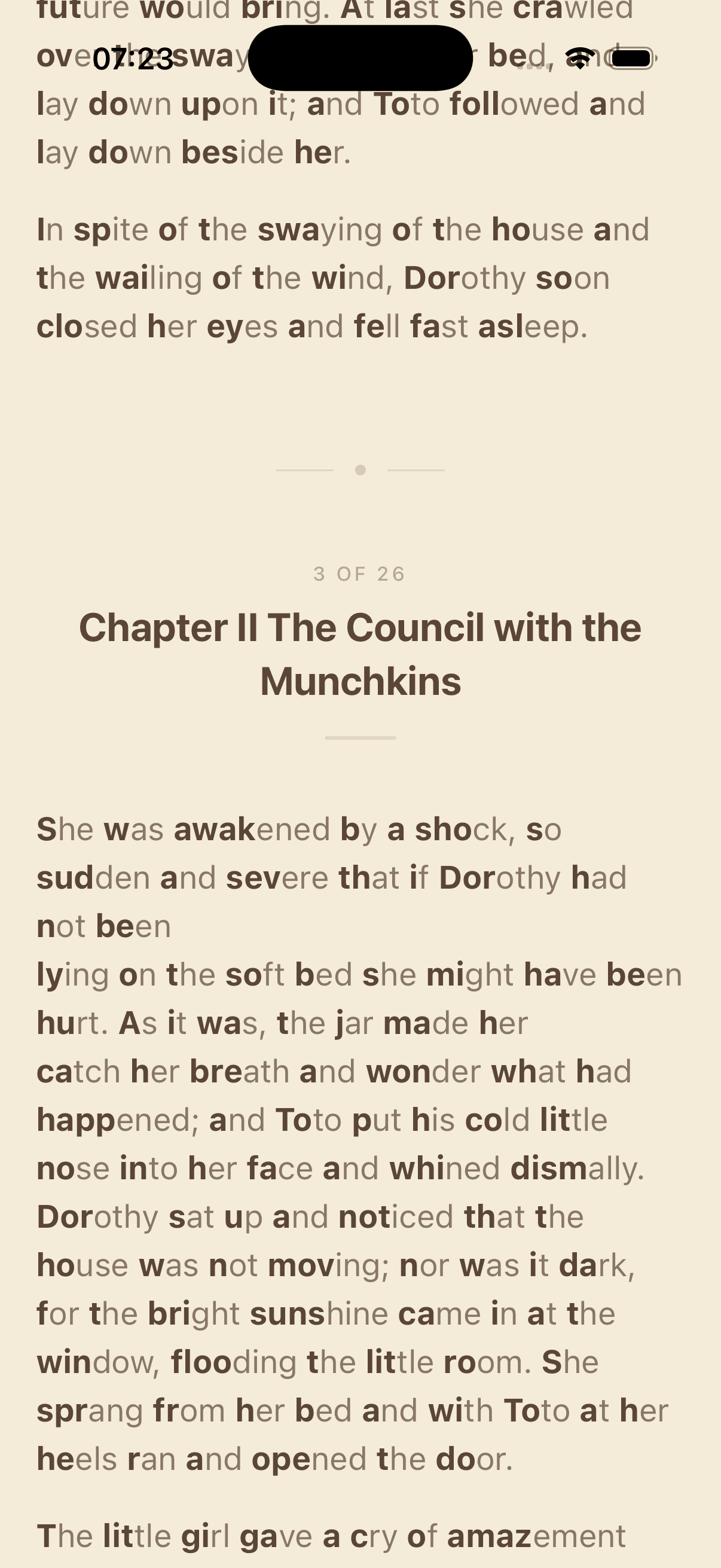 Bionic reading