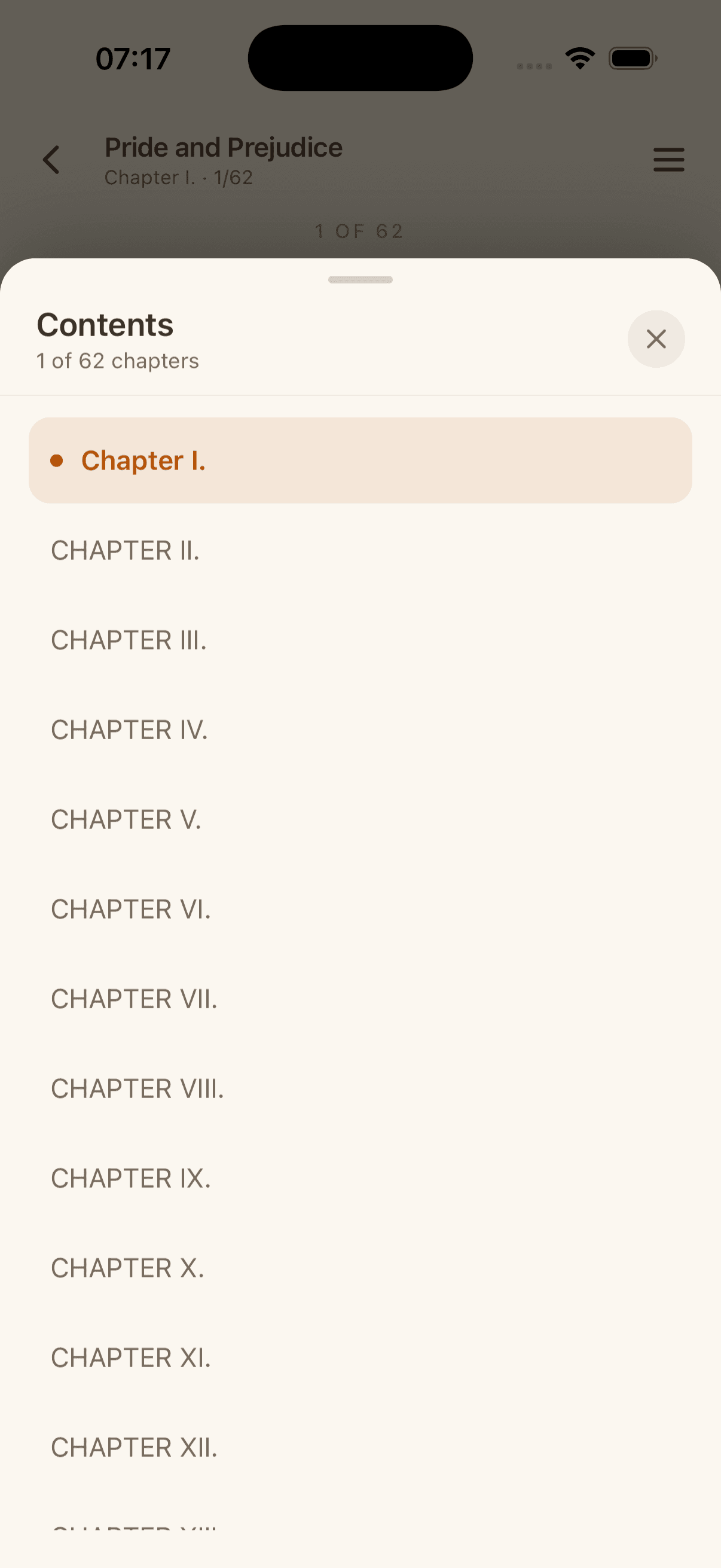 Chapter navigation